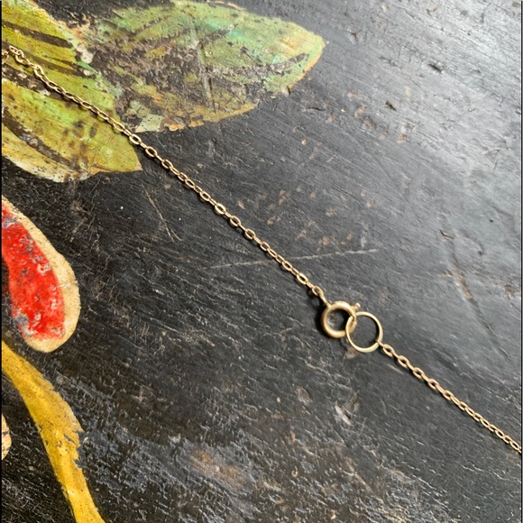 🌹Vintage Solid 14k stamped Rose Bud LOVE Necklace🌹Substantial size lettering🌹 - Picture 8 of 10